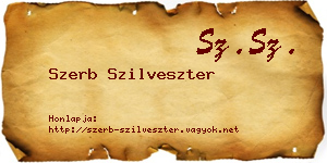 Szerb Szilveszter névjegykártya